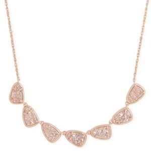 Kendra Scott Susanna Sand Drusy Necklace - METAL14k Rose Gold Plated Over Brass